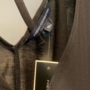 Crop black top with tie back